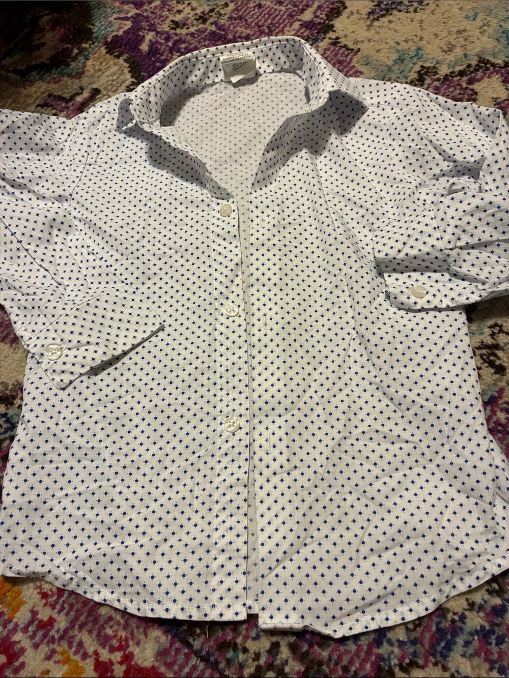 Van Heusen blue spot shirt in boys 6